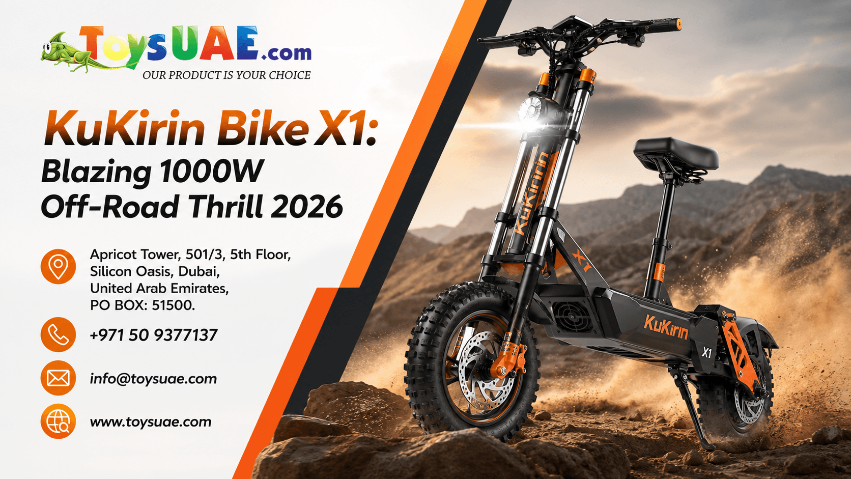 KuKirin X1 1000W Review: Features, Specs & Why It's the Best Electric Dirt Bike in 2026