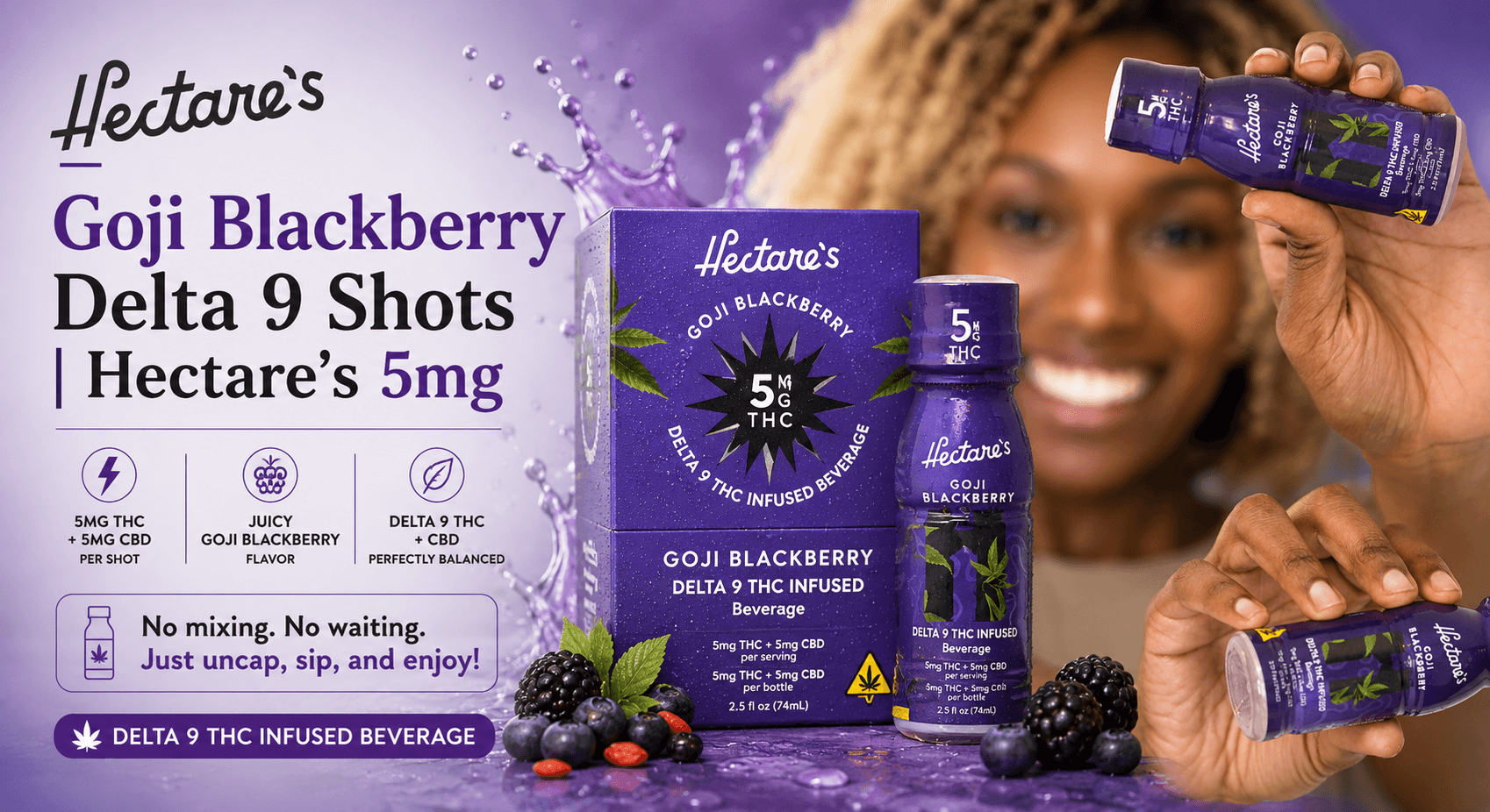 Refresh Your Day with Goji Blackberry Delta 9 Shots 5mg